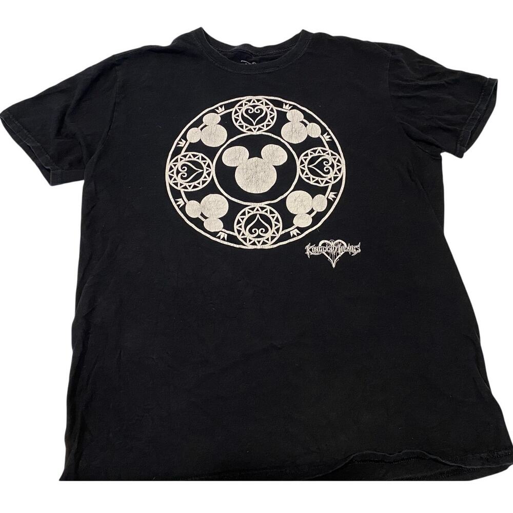 Kingdom Hearts Black White Disney Magic Circle Shirt Mens Size Large
